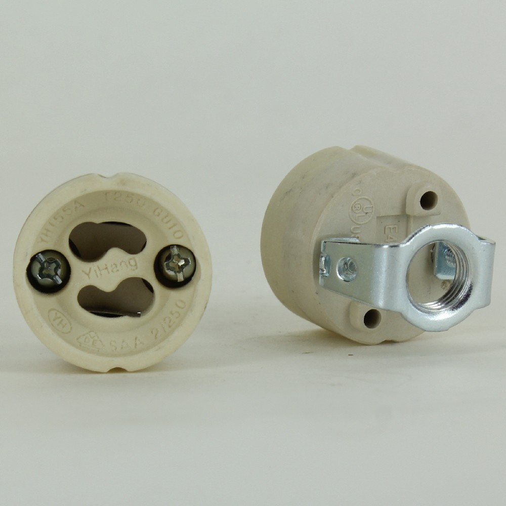 GU10 Lamp Socket with Push Terminal Wire Connections and 1/8ips Threaded Hickey Questions & Answers