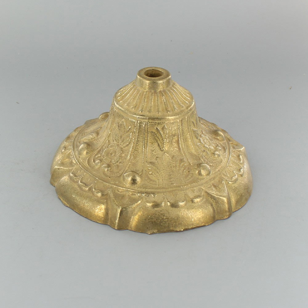 1/8ips Center Hole - Cast Brass Deep Flower Canopy - Unfinished Brass Questions & Answers