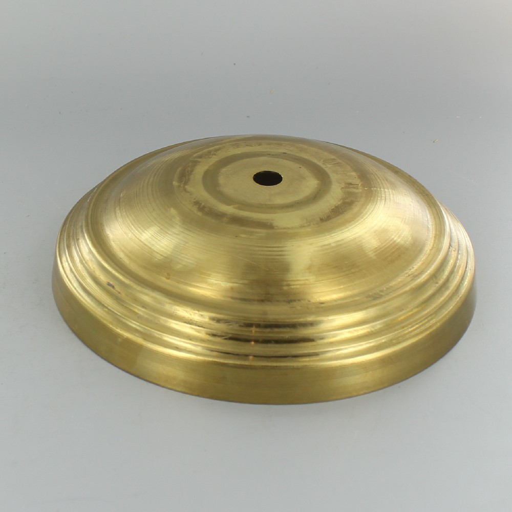 1/8ips Center Hole - 6in Spun Stepped Canopy - Unfinished Brass Questions & Answers