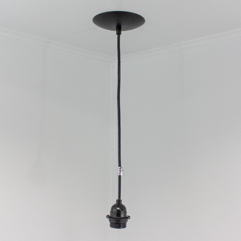 10ft 18/3 SVT Edison Euro-Uno Pendant Fixture Kit - UL Listed - Black Questions & Answers