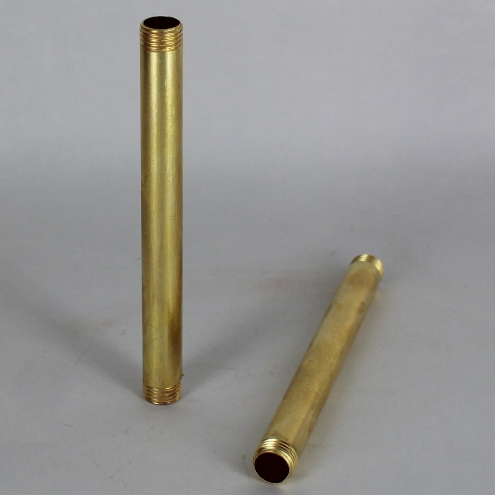 23in Long - 1/4ips (1/2in O.D) Threaded Pipe with 3/16in long thread on both ends - Unfinished Brass Questions & Answers