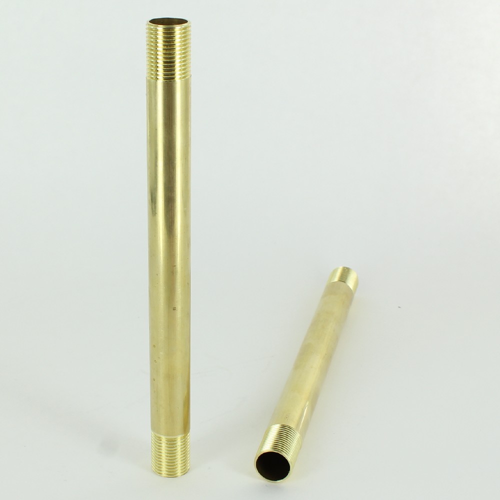 70in Long - 3/8ips (5/8in O.D) Threaded Pipe Stem with 3/4in long thread on both ends - Unfinished Brass Questions & Answers