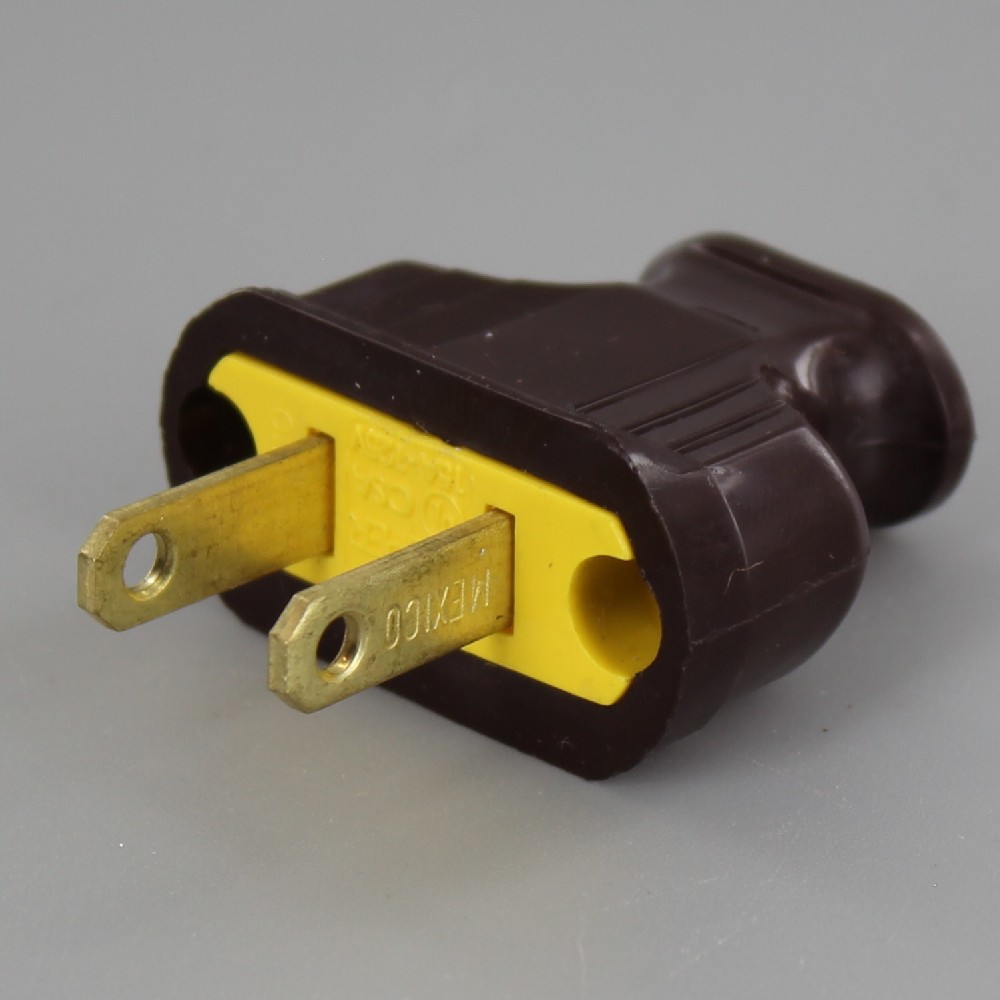 Brown - 2-Prong, Non-Polarized, Non-Grounding, 120V Phenolic Lamp Plug with Screw Terminals Questions & Answers