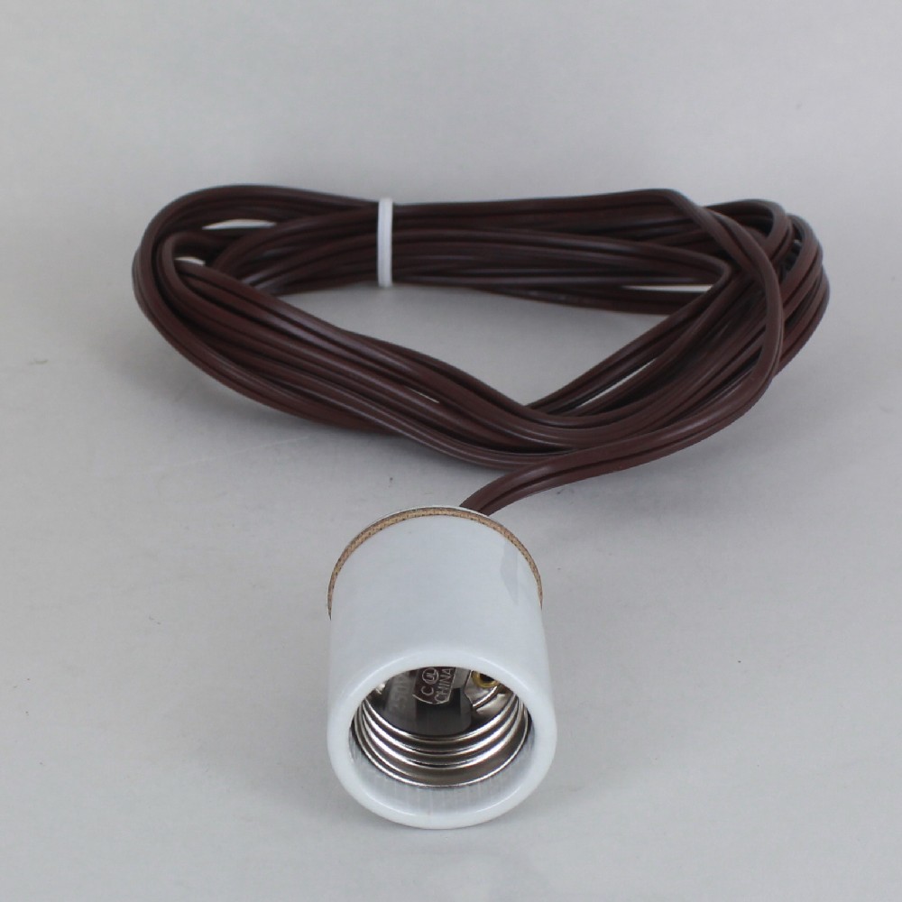 E-26 Porcelain Socket with 1/8ips. Cap and 10ft. Brown Wire Leads Questions & Answers