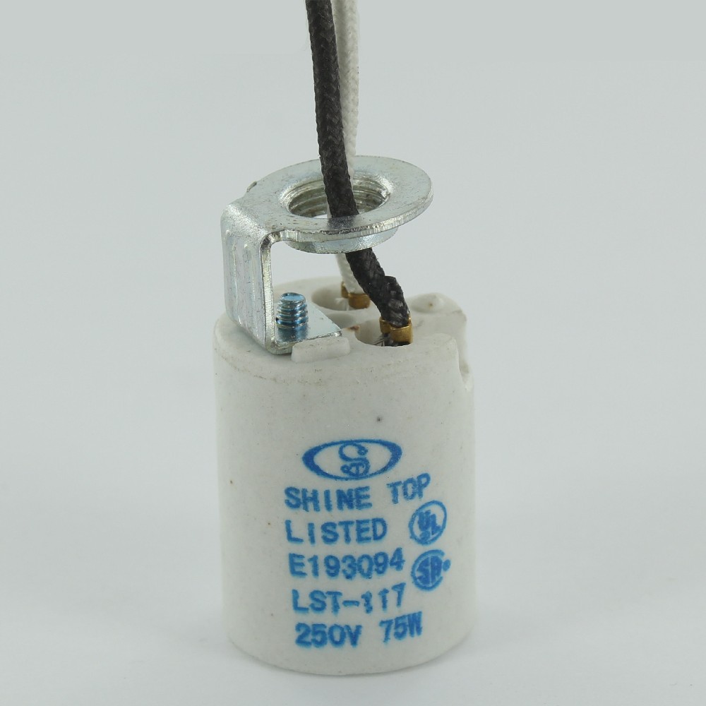 E-17 Base Porcelain Socket with 1/8ips. Hickey and 24in. Wire Leads Questions & Answers