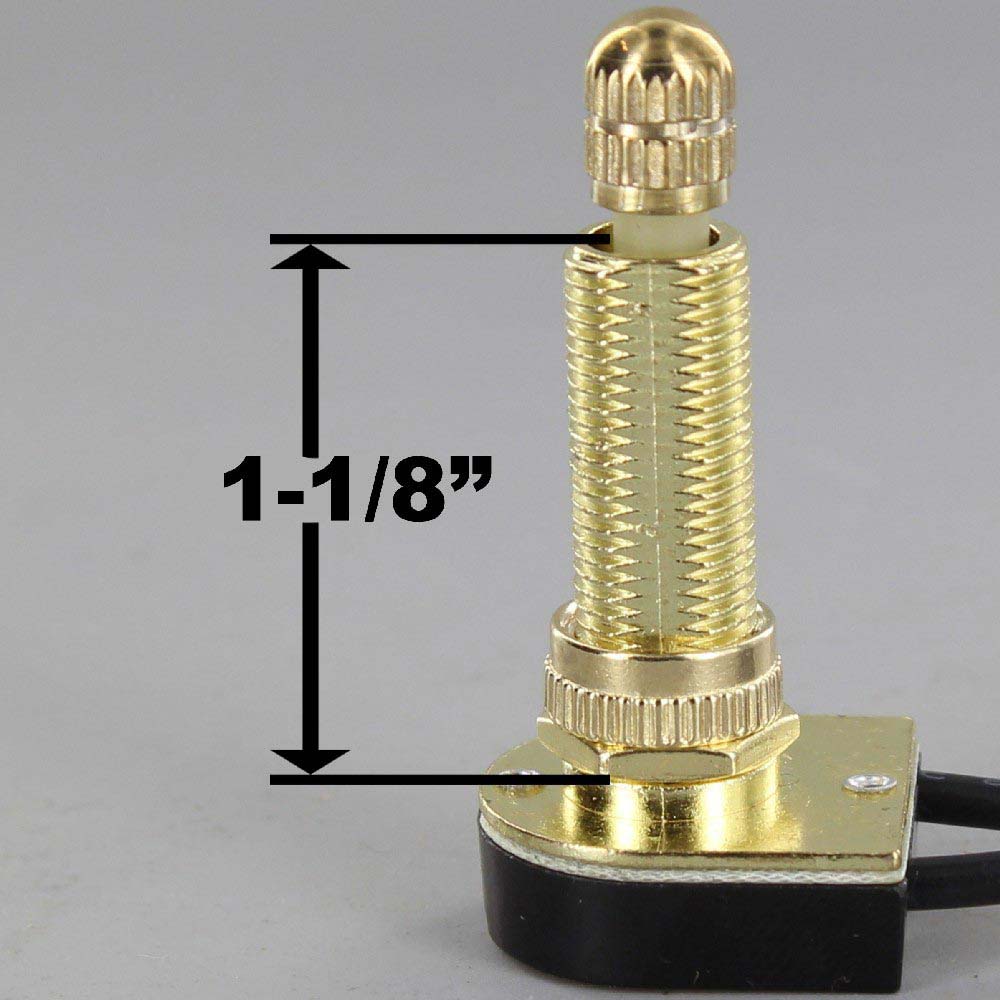 1-1/8in. Shank On-Off Rotary Switch with and 6in. Wire Leads - Brass Plated Questions & Answers