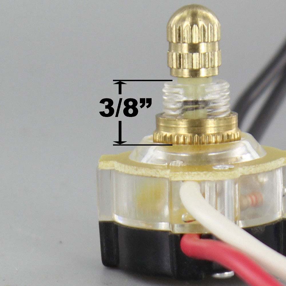 3/8in Shank 3-Way Lighted Rotary Switch with 6in. Wire Leads - Brass Plated Questions & Answers