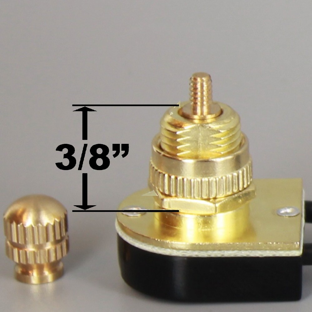 3/8in Shank On/Off Rotary Lamp Switch with Removeable Knob and Wire Leads - Brass Plated Questions & Answers