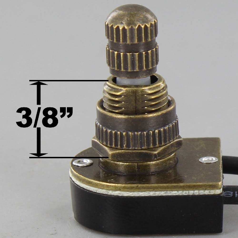 3/8in Shank On/Off Rotary Lamp Switch with Wire Leads - Antique Brass Finish Questions & Answers