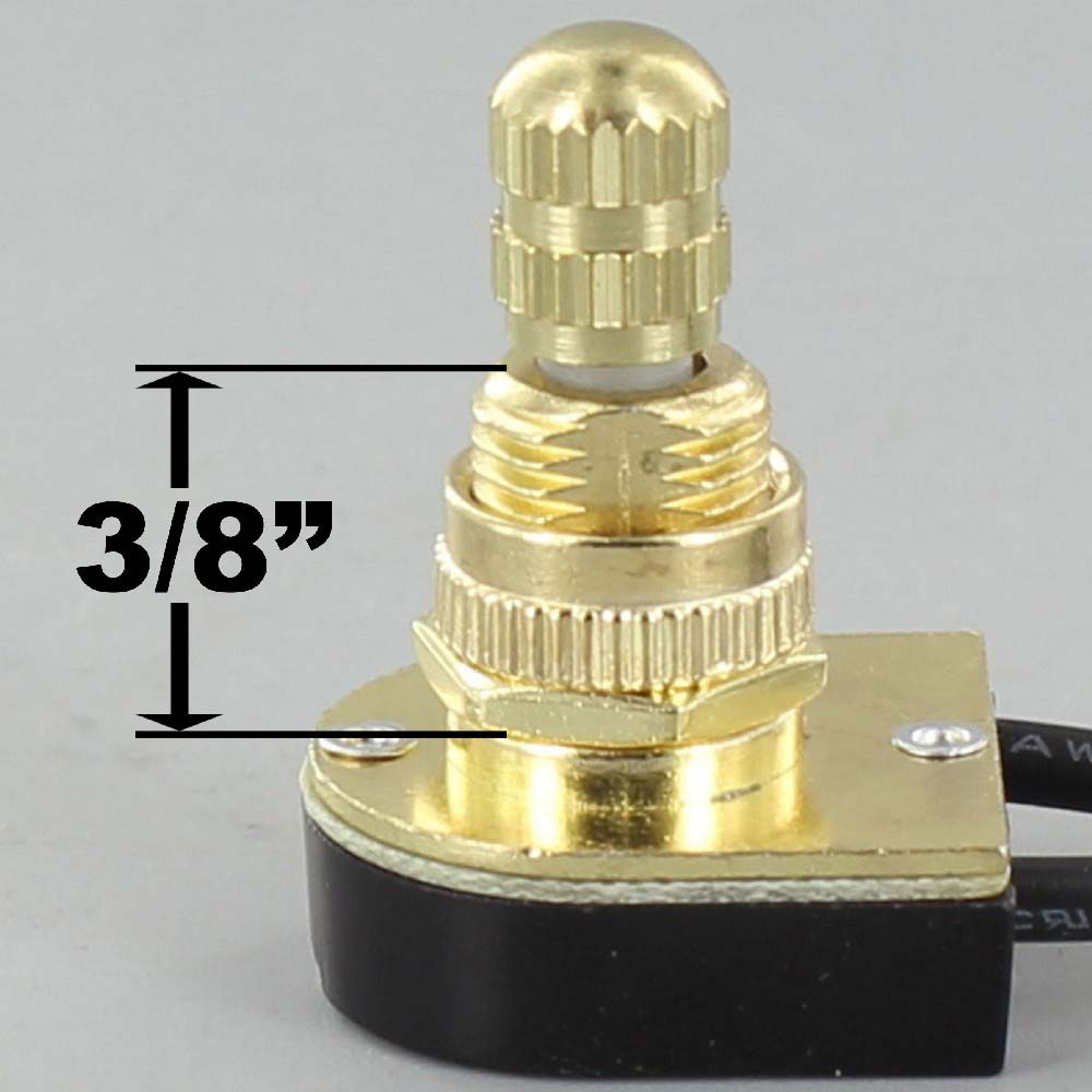 3/8in. Shank On/Off Rotary Lamp Switch with Wire Leads - Brass Plated Questions & Answers