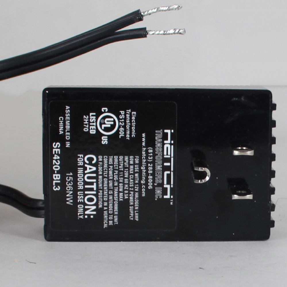 Hatch 60W 12V Output Circuit Electronic Low Voltage Transformer - Black Questions & Answers