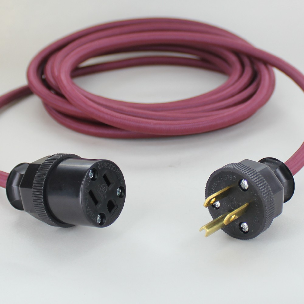 15ft Long Burgundy/Wine Cloth Covered Decorative Extension Cord with NEMA 15-5P Plug and Outlet. Questions & Answers