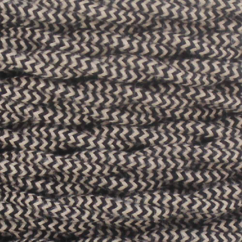 18/2 Twisted Black/Beige Zig-Zag Pattern Cotton Cloth Covered Wire Questions & Answers