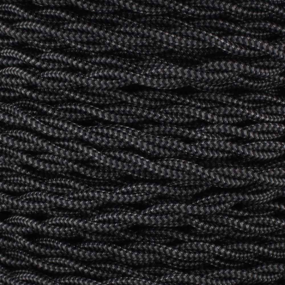 18/2 AWG - Black/Gray Zigzag Pattern Twisted Fabric Cloth Covered Lamp Wire Questions & Answers