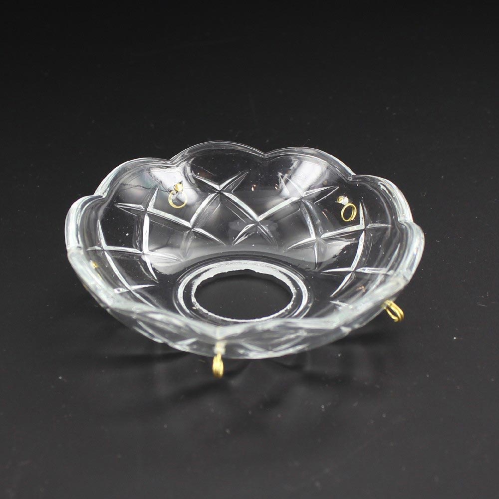 3-1/4in. Pressed Crystal Bobesche with 5 Pin Holes and 1in. Center Hole Questions & Answers