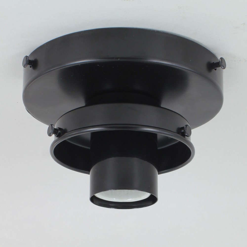 3-1/4in Fitter Flush Mount Fixture - Black Finish Questions & Answers