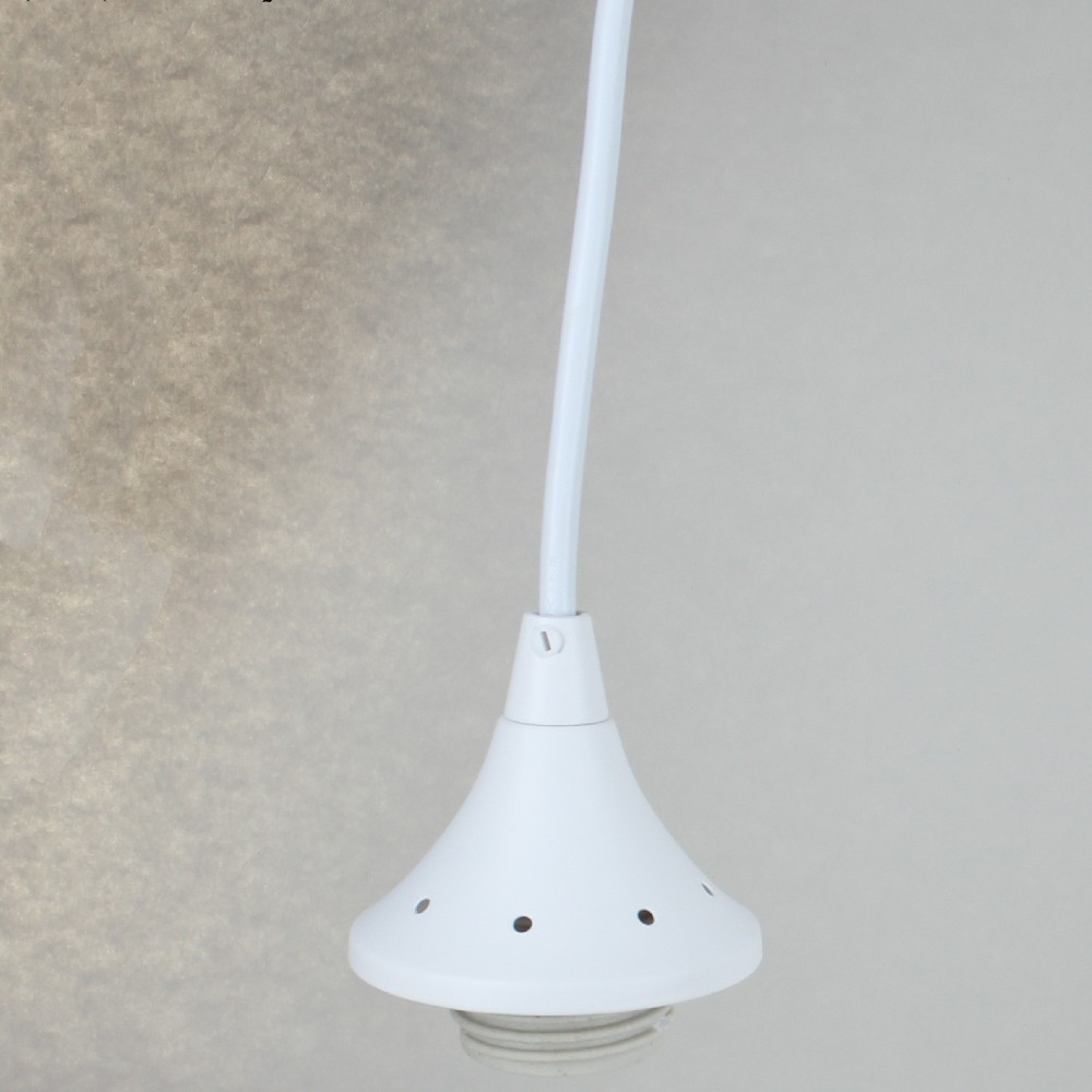 E26 Porcelain Socket with Pendant Fixture with 18/3 SVT Cord - White Finish Questions & Answers