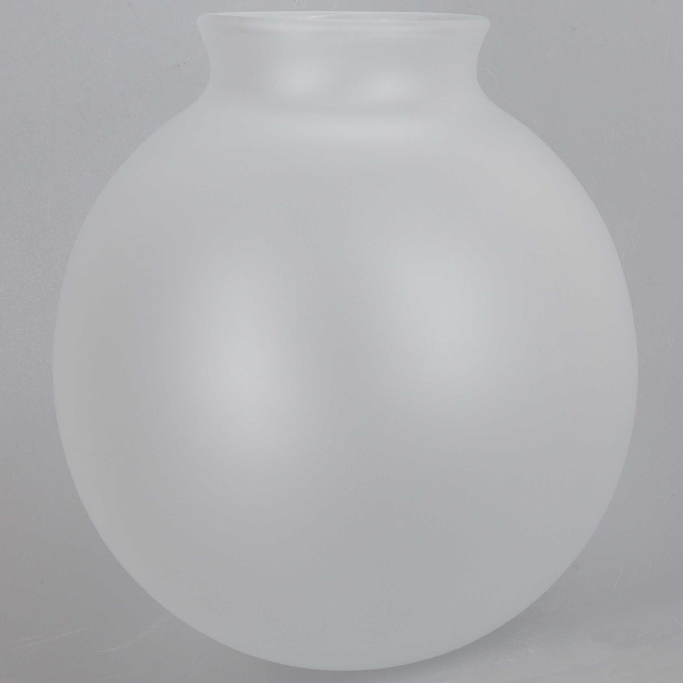 4.5in. Diameter Frosted Glass Ball with 2-1/4in. Neck Questions & Answers