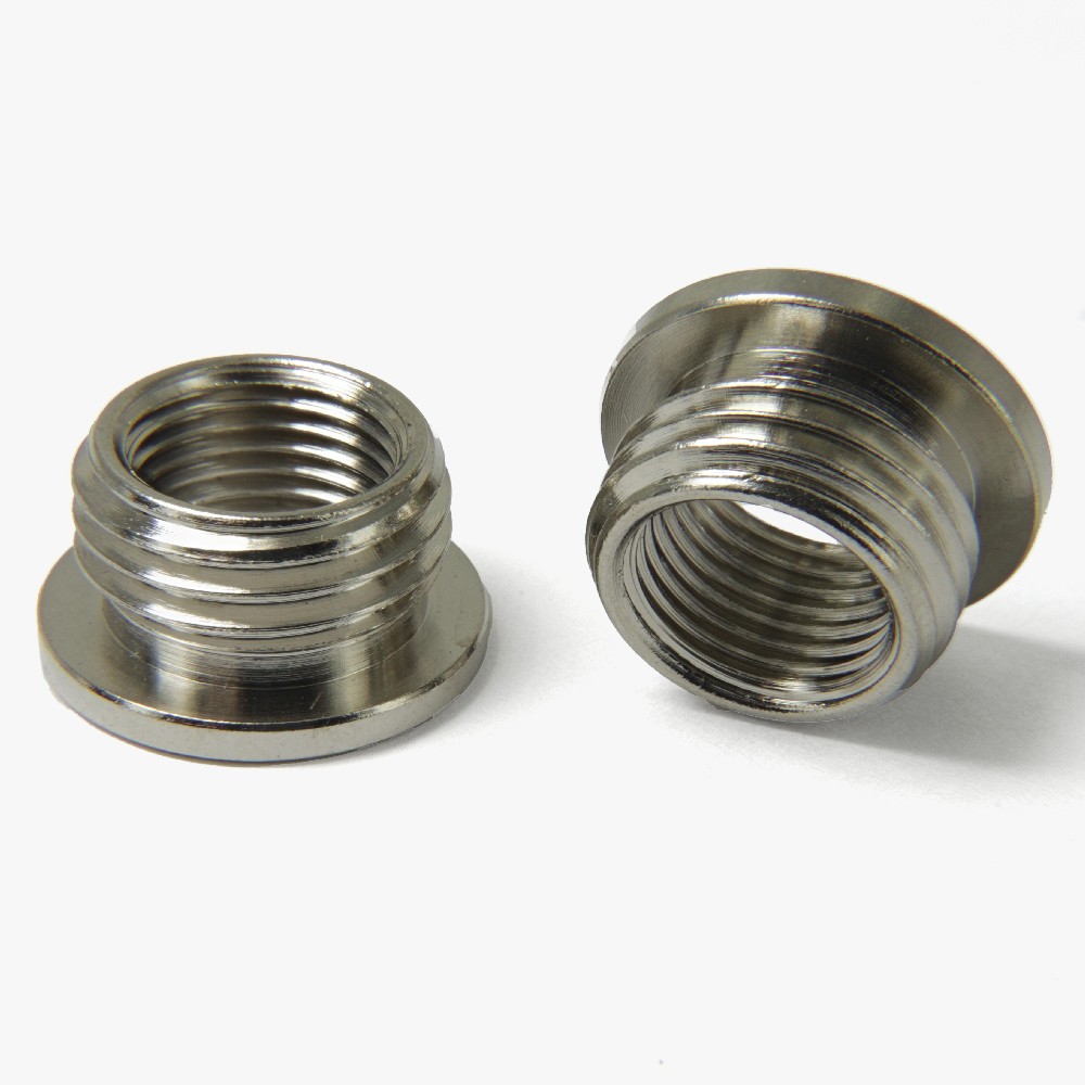 1/8ips. Female X 1/4ips. Male Thread Reducer with Shoulder - Polished Nickel Finish Questions & Answers