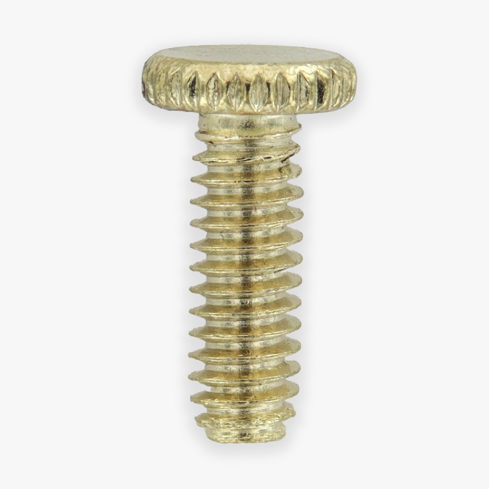 1/2in. Long - 8/32 Thread - Steel Thumb Screw - Brass Plated Finish Questions & Answers