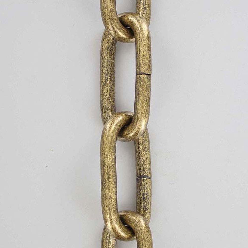 1 Gauge (5/16in.) Thick Steel Chain - Antique Brass Finish Questions & Answers