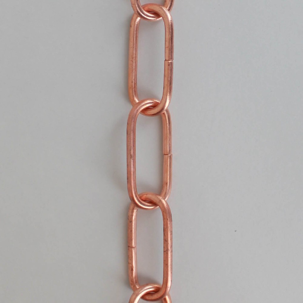 1/8in Thick Oval Lamp Chain - Polished Copper Finish Questions & Answers