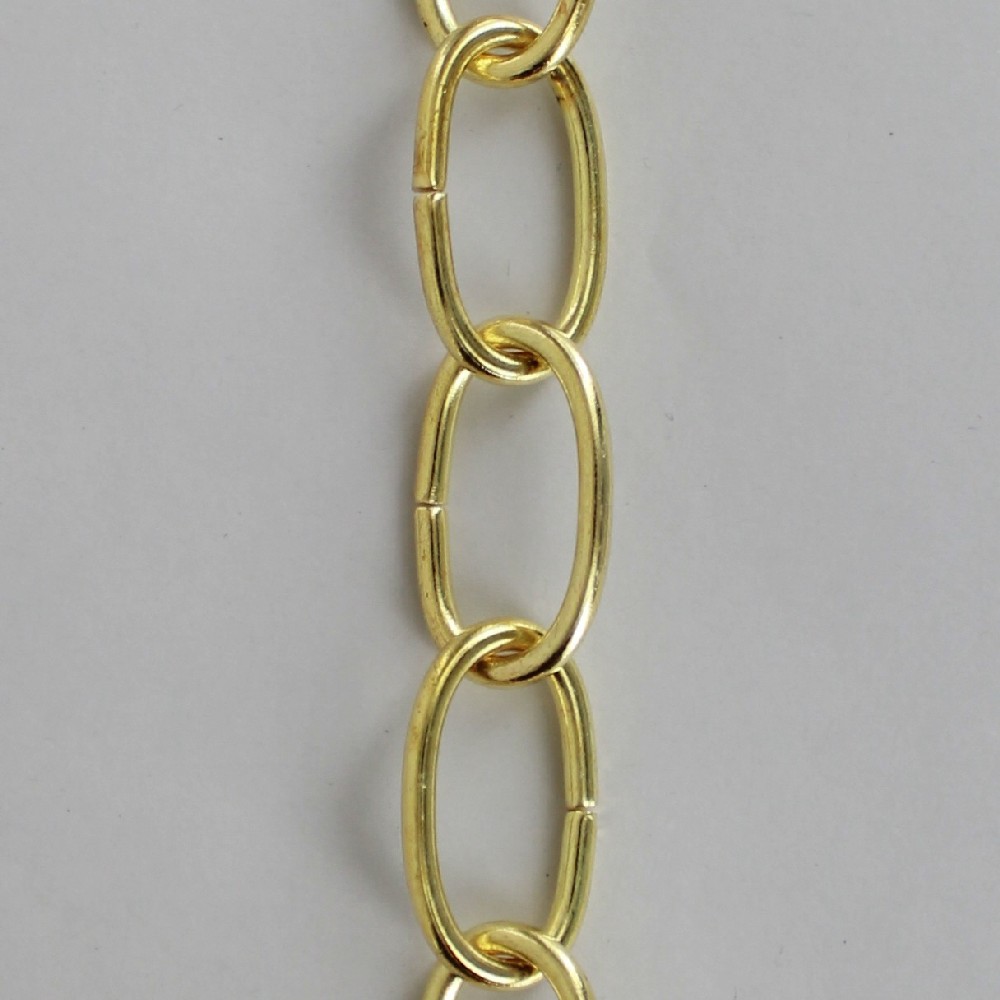 1/8in. Thick Solid Brass Oval Lamp Chain - Unfinished Brass Questions & Answers