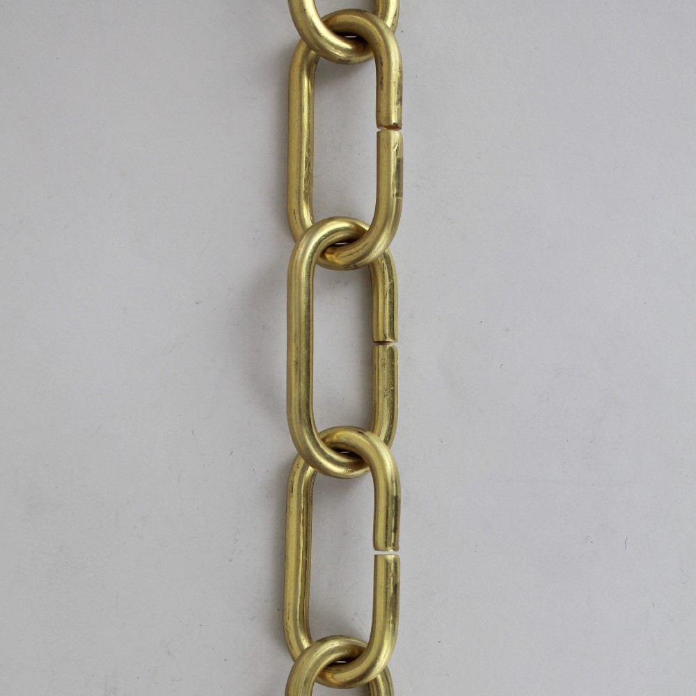 1/4in Thick Long Oval Lamp Chain - Unfinished Brass Questions & Answers