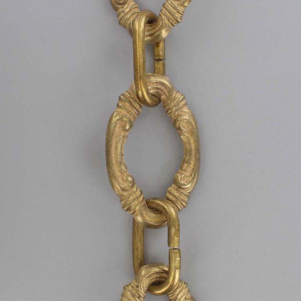 1/4in. Thick Cast Brass Decorative Large Scroll Lamp Chain - Unfinished Brass Questions & Answers