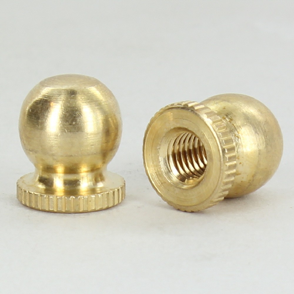 1/4-27 UNF - 1/2in Diameter Knurled Ball Finial - Unfinished Brass Questions & Answers