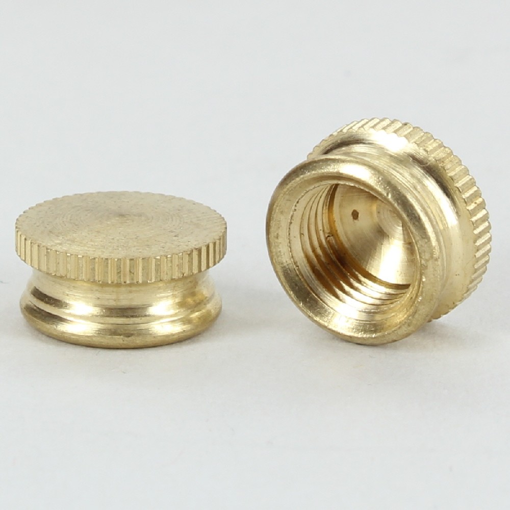 1/8ips - 1/2in W x 1/4in Knurled Cap Finial - Unfinished Brass Questions & Answers