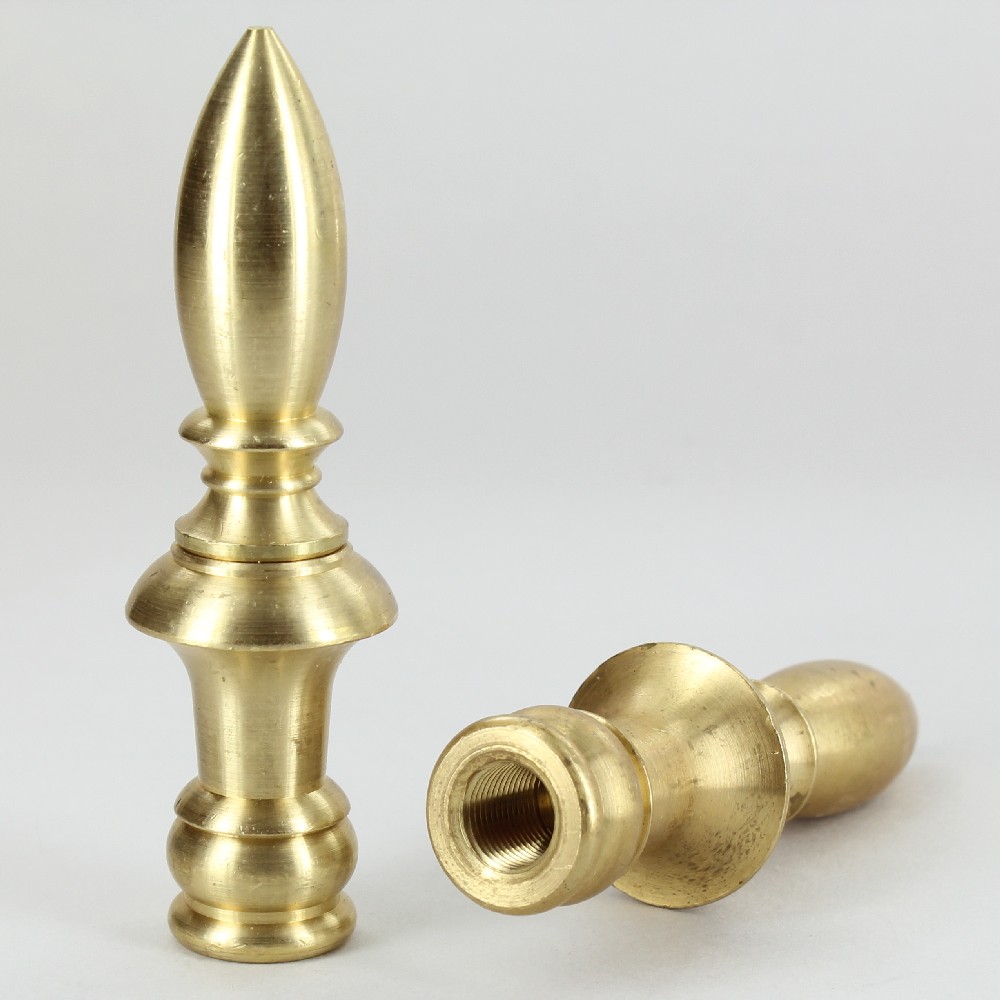 I am looking for a finial (preferably black, but can be brass) with a 3/8 inch thread and approximately 3 inch tall