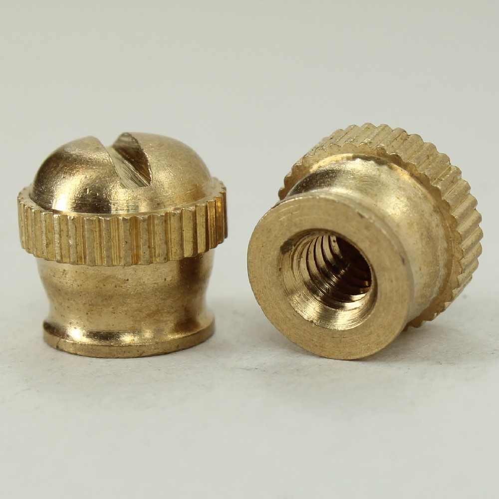 8/32 UNC - 5/16in x 3/8in Knurled Knob - Unfinished Brass Questions & Answers