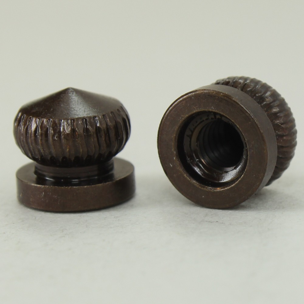 8/32 UNC - 5/16in x 5/16in Knurled Acorn - Antique Bronze Questions & Answers