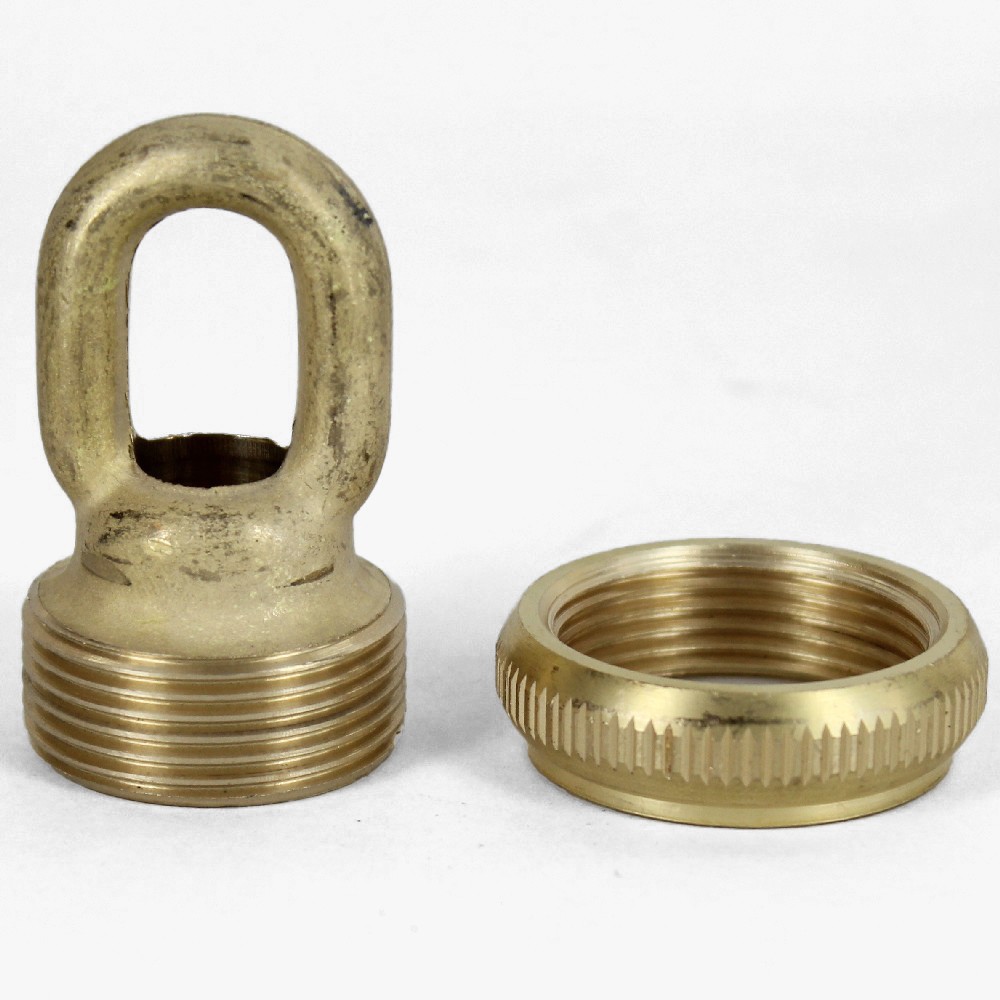 3/8ips - Heavy Duty Brass Screw Collar Loop with Ring - Unfinished Brass Questions & Answers