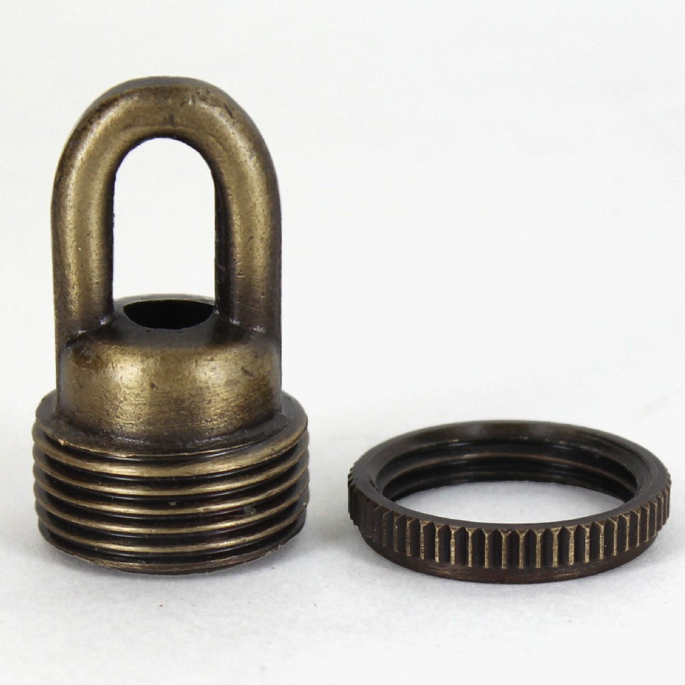 1/4ips - Female Threaded - Screw Collar Loop with Ring and Wire Way - Antique Brass Finish Questions & Answers