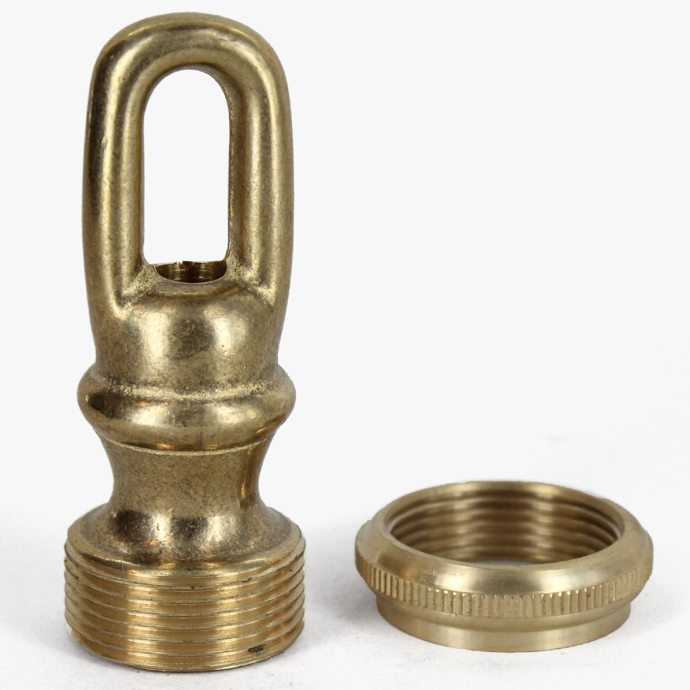 1/2ips - Heavy Duty Brass Screw Collar Long Loop with Ring - Unfinished Brass Questions & Answers