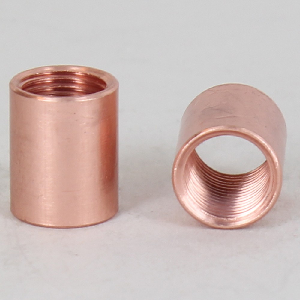 1/8ips - 1/2in W X 9/16in H Threaded Straight Brass Coupling - Polished Copper Finish Questions & Answers