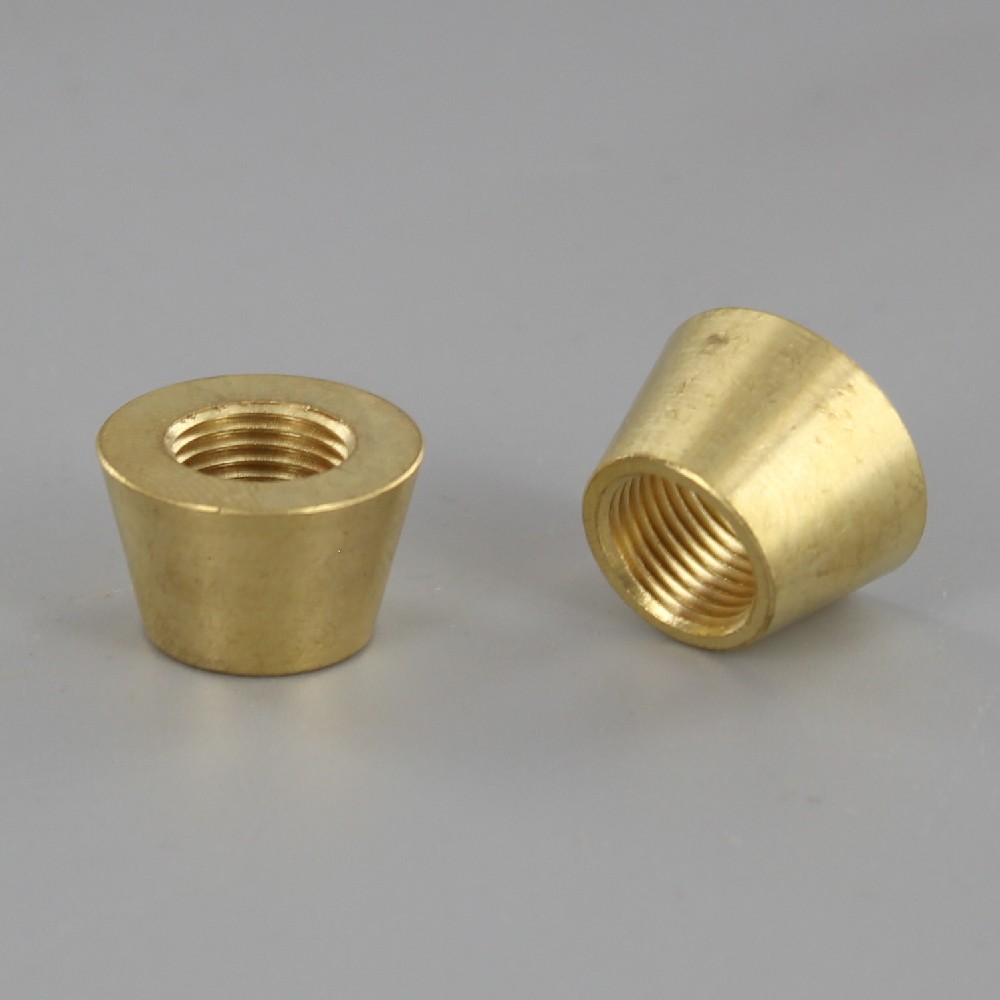 1/8ips. Female Threaded 11/16in W X 7/16in H Tapered Coupling - Unfinished Brass Questions & Answers