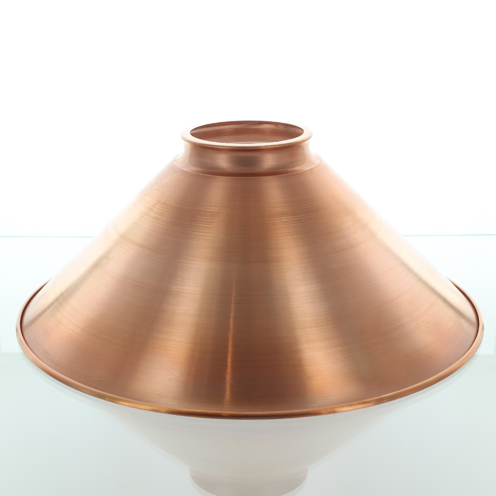 12in. Cone Shade with 3-1/4in. Neck - Unfinished Copper Questions & Answers