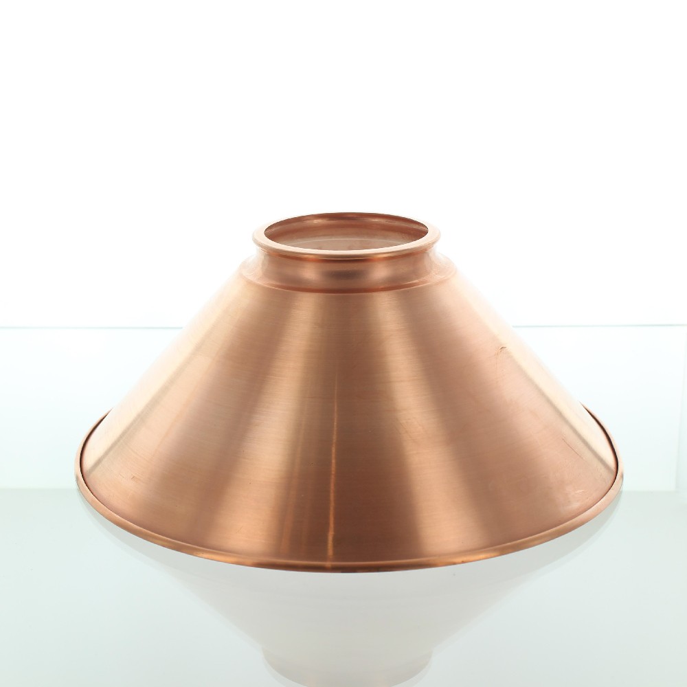 10in. Cone Shade with 3-1/4in. Neck - Unfinished Copper Questions & Answers