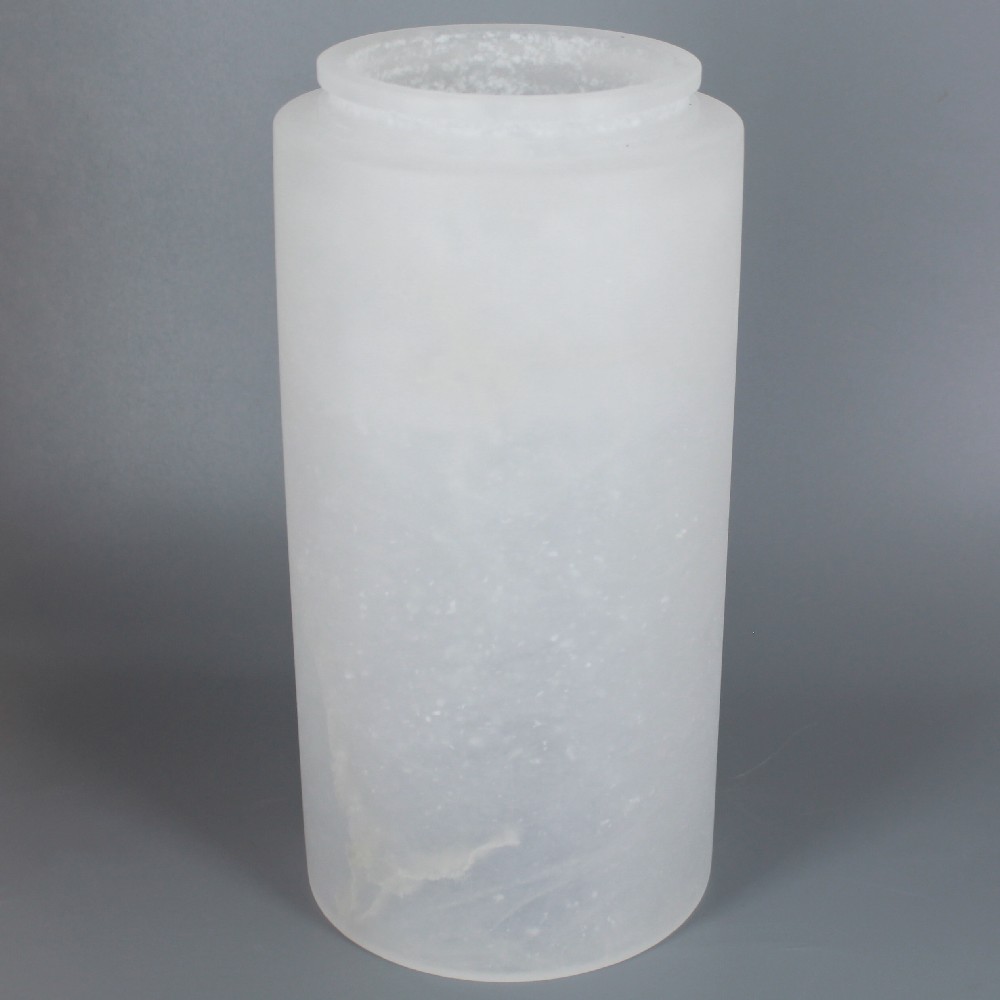 8in. x 4in. Alabaster Cylinder Shade with 3-1/4 Necked Fitter Questions & Answers