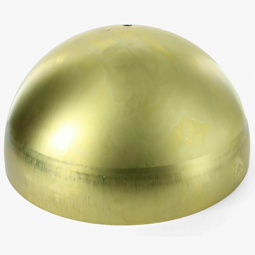 300mm. Dome Shade with 1/8ips. Slip Through Hole - Unfinished Brass Questions & Answers