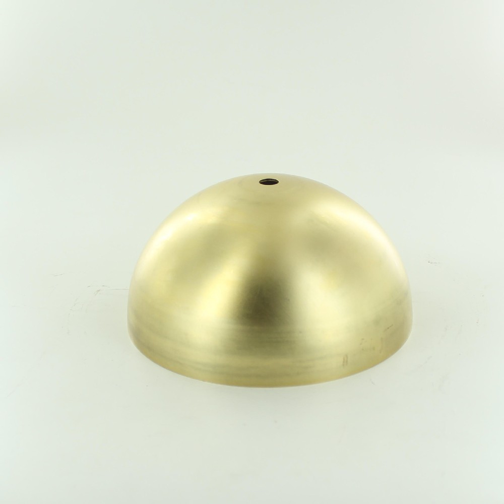 150mm. Dome Shade with 1/8ips. Slip Through Hole - Unfinished Brass Questions & Answers