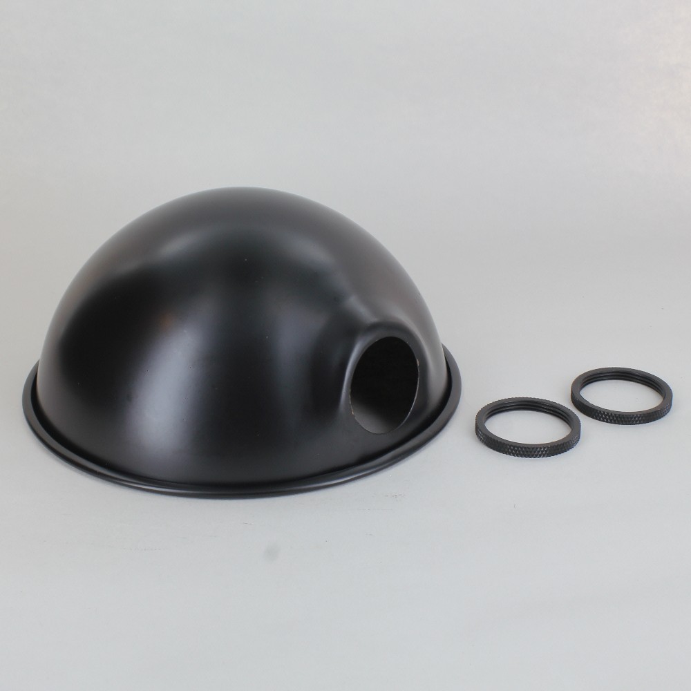 6-5/8in Parabolic Shade With 1-1/2in Hole And Uno Socket Threaded Rings - Black Powdercoated Finish Questions & Answers