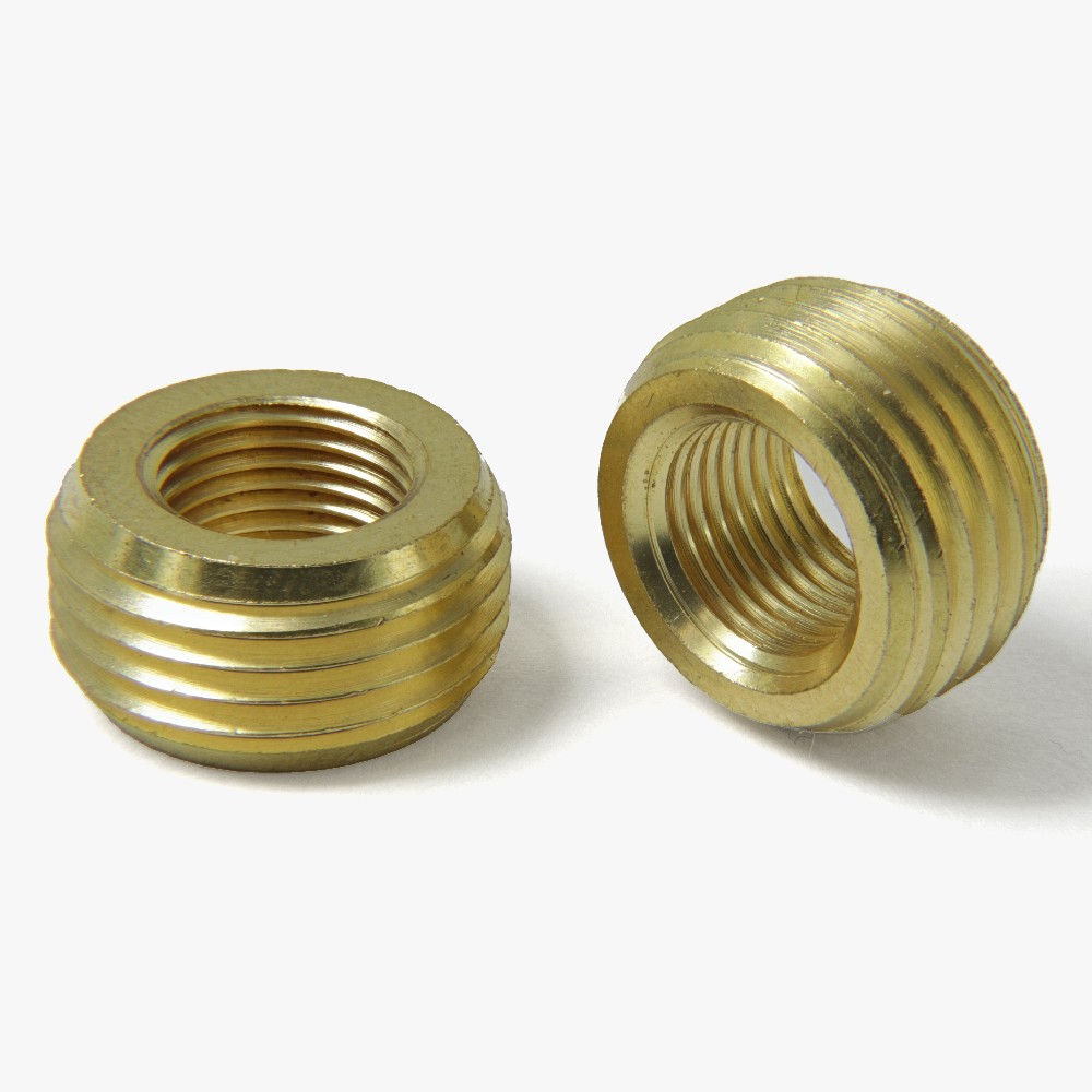 1/8ips Female X 3/8ips Male Threaded Headless Shoulderless Reducer - Unfinished Brass Questions & Answers