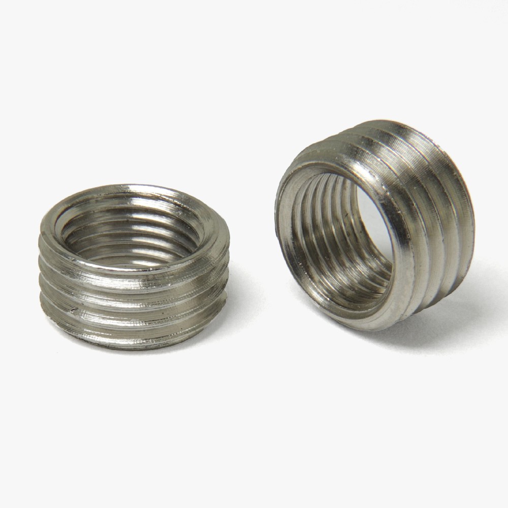 1/8ips. Female X 1/4ips. Male Thread Reducer without Shoulder - Polished Nickel Finish Questions & Answers