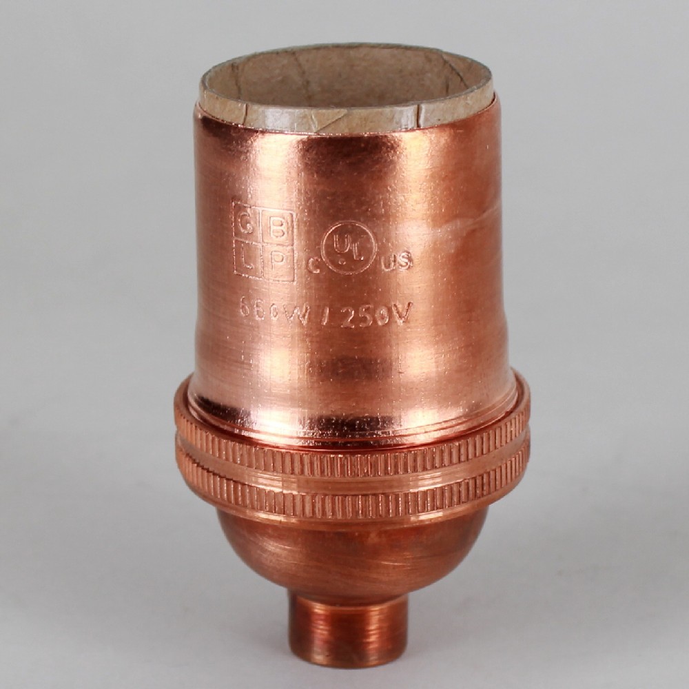 E-26 Keyless Socket with 1/8ips. Female Threaded Cap - Unfinished Copper Questions & Answers