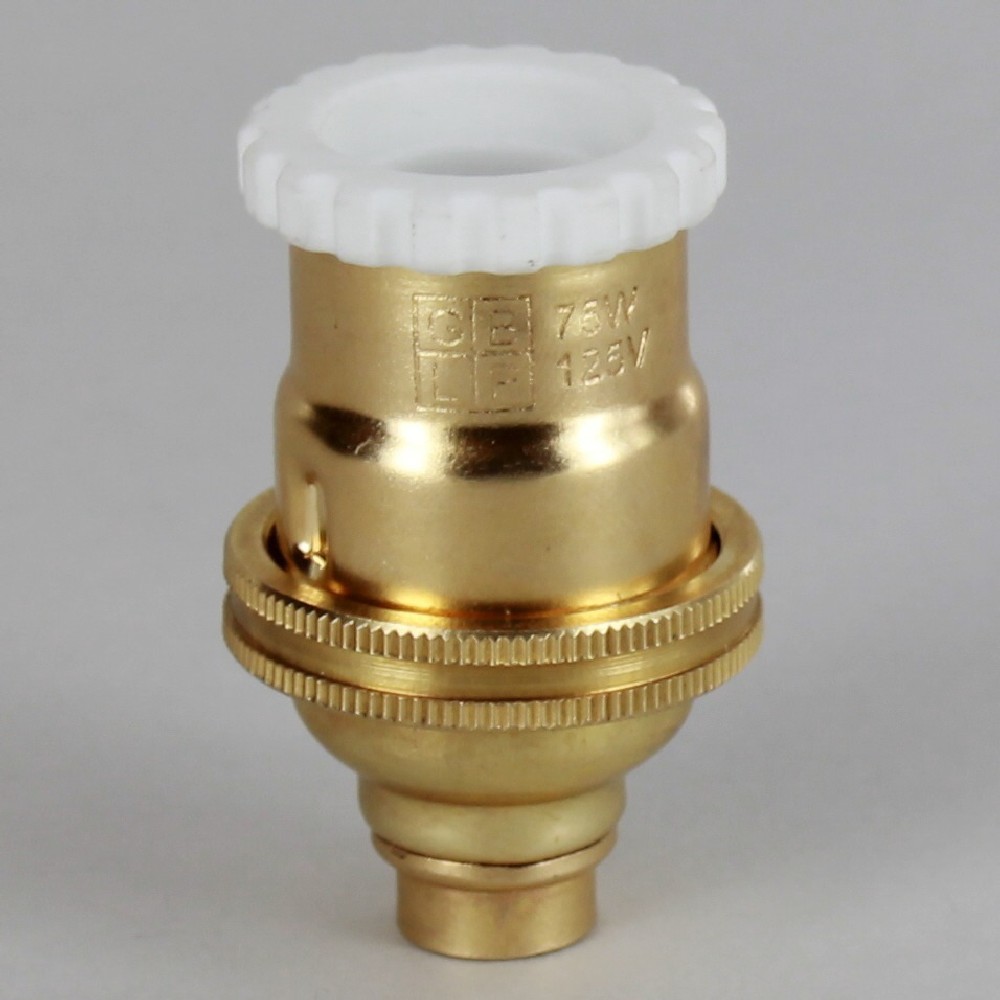 E-12 Socket with Porcelain Top and Captive Ring - Unfinished Brass Questions & Answers