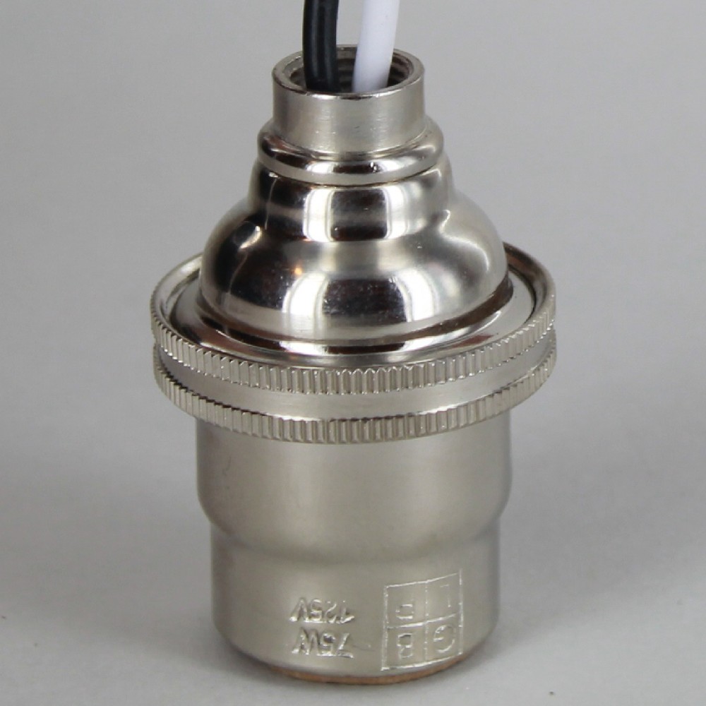 Pre-Wired E-12 Socket with Porcelain Interior and Captive Ring - Polished Nickel Finish Questions & Answers